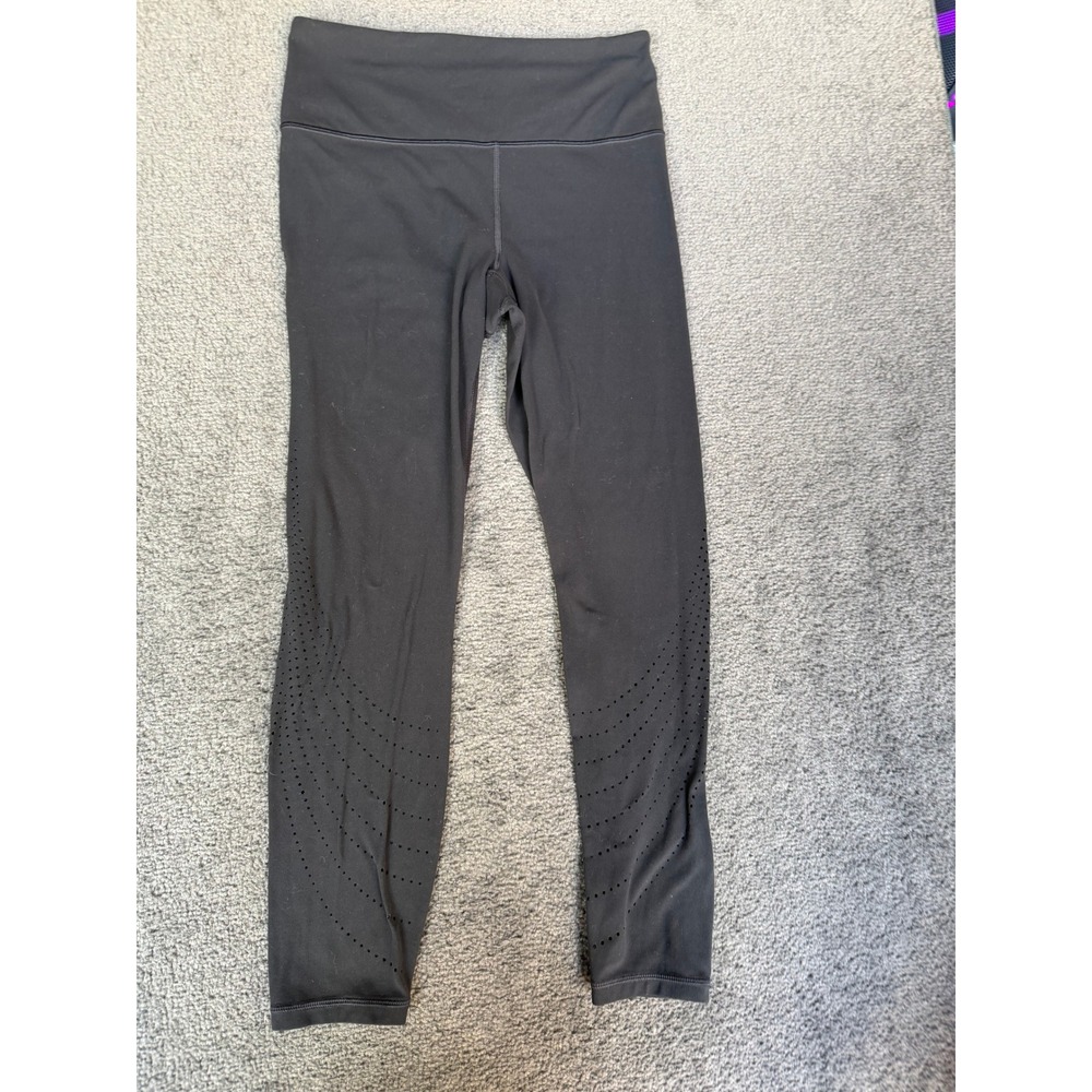 Athleta Elation Laser Cut 7/8 Tight Black Leggings Yoga Pants Small